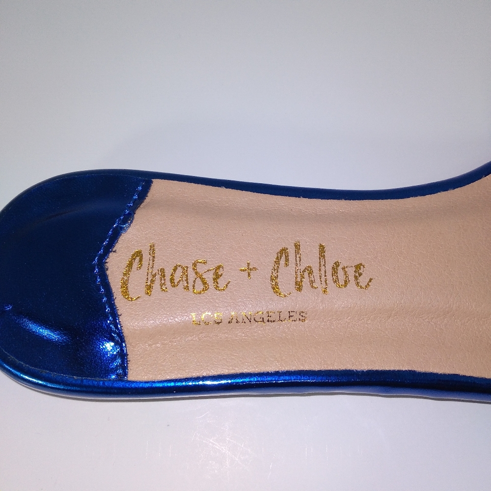 Blue Bling Ombre Chase + Chloe Slip On Sandals - Picture 5 of 5